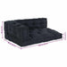 Canapea modulară 3 pcs Antracit 120 x 80 x 38 cm țesătură - WALTI WALTI