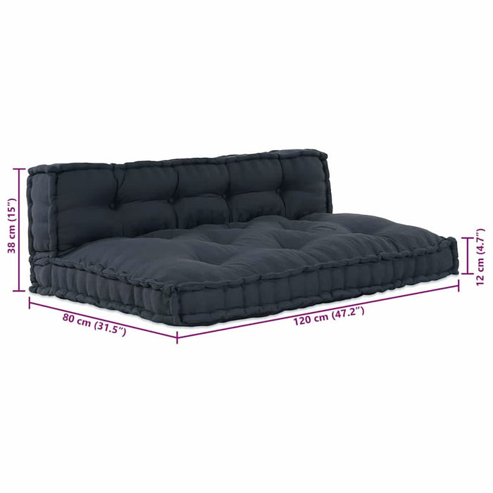 Canapea modulară 2 pcs Antracit 120 x 80 x 38 cm țesătură - WALTI WALTI