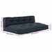 Canapea modulară 2 pcs Antracit 120 x 80 x 38 cm țesătură - WALTI WALTI