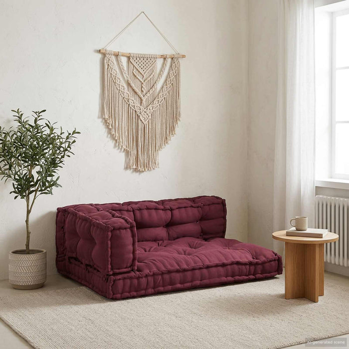 Perna pentru canapea pe palet 3 pcs Bordo 120 x 80 x 38 cm - WALTI WALTI