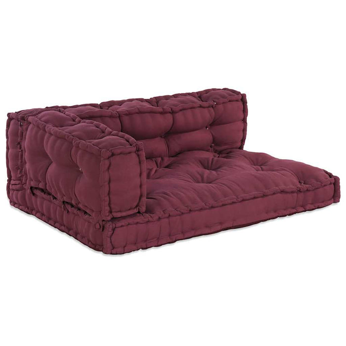 Perna pentru canapea pe palet 3 pcs Bordo 120 x 80 x 38 cm - WALTI WALTI