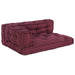 Perna pentru canapea pe palet 3 pcs Bordo 120 x 80 x 38 cm - WALTI WALTI