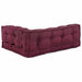 Perna pentru canapea pe palet 3 pcs Bordo 120 x 80 x 38 cm - WALTI WALTI
