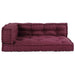 Perna pentru canapea pe palet 3 pcs Bordo 120 x 80 x 38 cm - WALTI WALTI