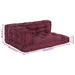 Perna pentru canapea pe palet 3 pcs Bordo 120 x 80 x 38 cm - WALTI WALTI