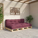 Perna pentru canapea pe palet 2 pcs Bordo 120 x 80 x 38 cm - WALTI WALTI