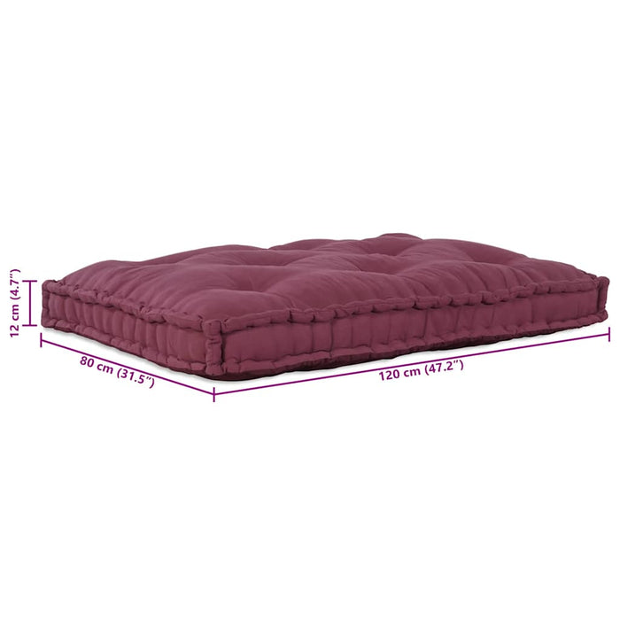 Perna pentru canapea pe palet Bordo 120 x 80 x 12 cm Țesătură WALTI