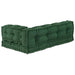 Perna pentru canapea pe palet 3 pcs Verde 120 x 80 x 38 cm - WALTI WALTI