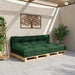 Perna pentru canapea pe palet 2 pcs Verde 120 x 80 x 38 cm - WALTI WALTI
