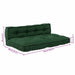 Perna pentru canapea pe palet 2 pcs Verde 120 x 80 x 38 cm - WALTI WALTI