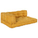 Perna pentru canapea pe palet 3 pcs Galben 120 x 80 x 38 cm - WALTI WALTI