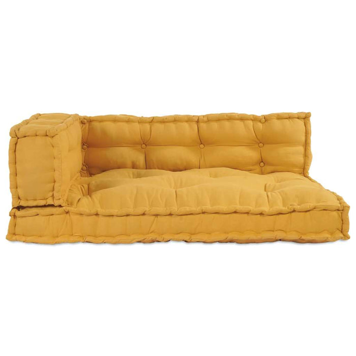Perna pentru canapea pe palet 3 pcs Galben 120 x 80 x 38 cm - WALTI WALTI