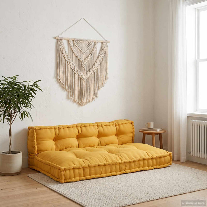 Perna pentru canapea pe palet 2 pcs Galben 120 x 80 x 38 cm - WALTI WALTI