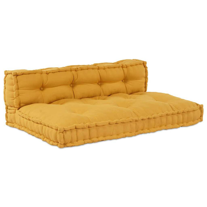 Perna pentru canapea pe palet 2 pcs Galben 120 x 80 x 38 cm - WALTI WALTI
