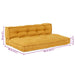 Perna pentru canapea pe palet 2 pcs Galben 120 x 80 x 38 cm - WALTI WALTI