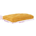 Perna pentru canapea pe palet Galben 120 x 80 x 12 cm Țesătură - WALTI WALTI