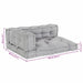 Canapea modulară 3 pcs Gri 120 x 80 x 38 cm țesătură - WALTI WALTI