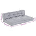 Canapea modulară 2 pcs Gri 120 x 80 x 38 cm țesătură - WALTI WALTI