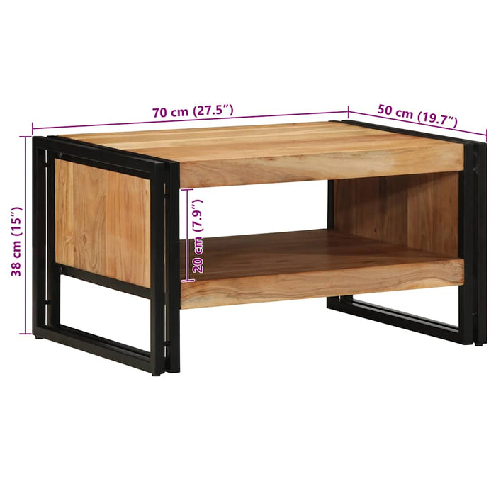 Masuta de cafea 70x50x38 cm din lemn masiv de salcam WALTI