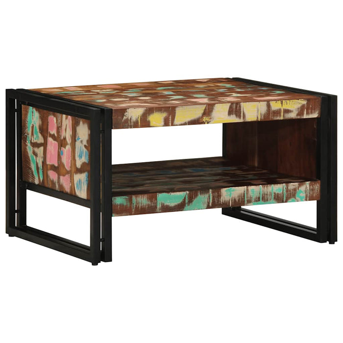 Masuta de cafea multicolora 70x50x38 cm lemn masiv recuperat - WALTI WALTI