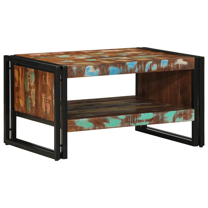 Masuta de cafea multicolora 70x50x38 cm lemn masiv recuperat - WALTI WALTI