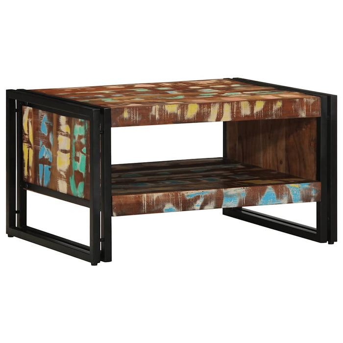 Masuta de cafea multicolora 70x50x38 cm lemn masiv recuperat - WALTI WALTI