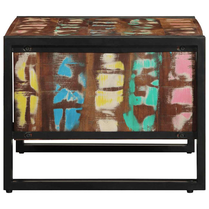 Masuta de cafea multicolora 70x50x38 cm lemn masiv recuperat - WALTI WALTI
