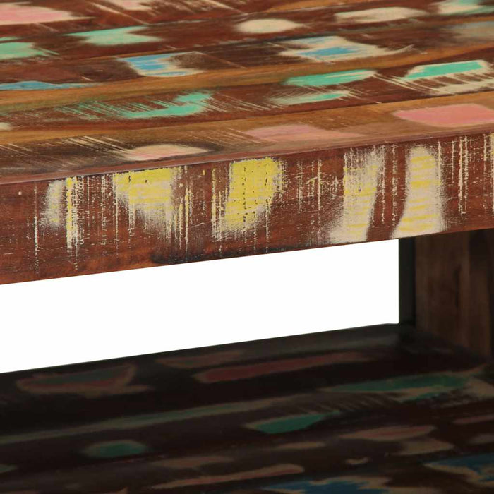 Masuta de cafea multicolora 70x50x38 cm lemn masiv recuperat - WALTI WALTI