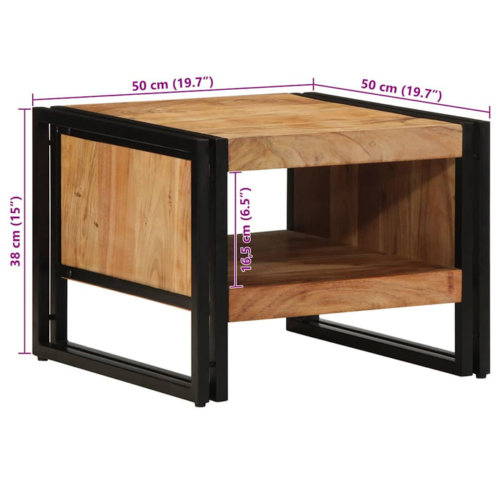 Masuta de cafea 50x50x38 cm din lemn masiv de salcam - WALTI WALTI