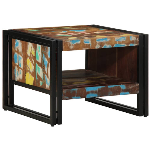 Masuta de cafea multicolora 50x50x38 cm lemn masiv recuperat - WALTI WALTI
