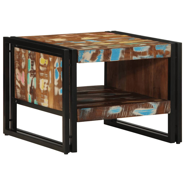 Masuta de cafea multicolora 50x50x38 cm lemn masiv recuperat - WALTI WALTI