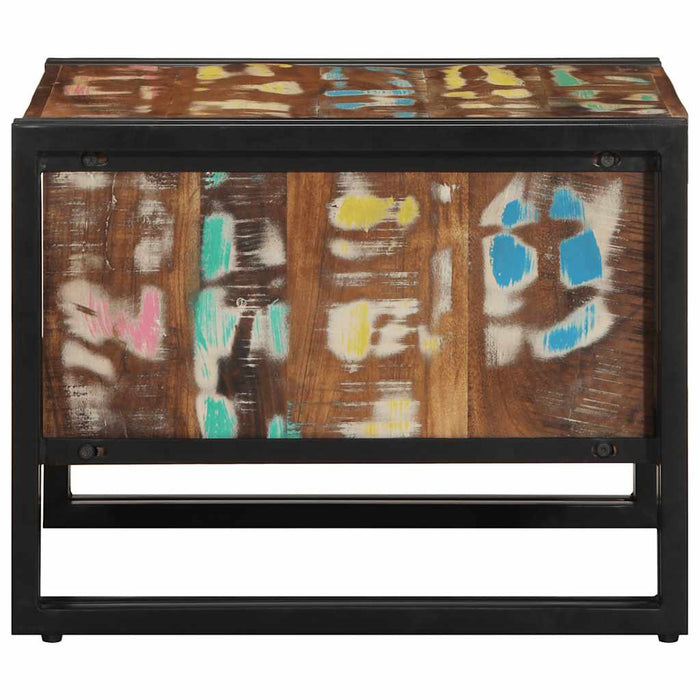 Masuta de cafea multicolora 50x50x38 cm lemn masiv recuperat - WALTI WALTI