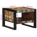 Masuta de cafea multicolora 50x50x38 cm lemn masiv recuperat - WALTI WALTI