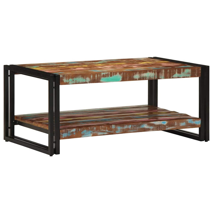 Masuta de cafea multicolora 90x50x38 cm lemn masiv recuperat - WALTI WALTI
