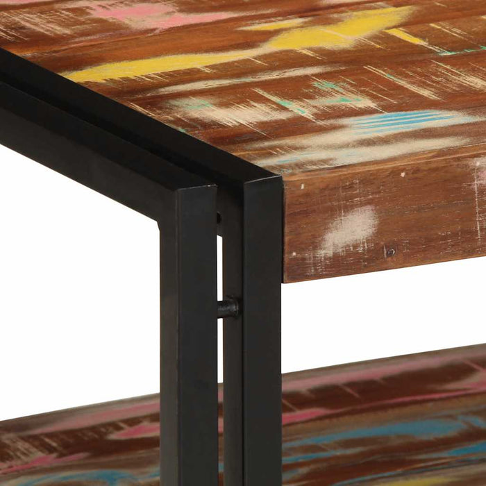 Masuta de cafea multicolora 90x50x38 cm lemn masiv recuperat - WALTI WALTI