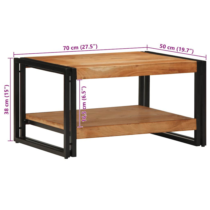 Masuta de cafea 70x50x38 cm din lemn masiv de salcam - WALTI WALTI