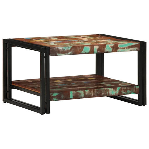 Masuta de cafea multicolora 70x50x38 cm lemn masiv recuperat - WALTI WALTI