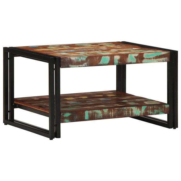 Masuta de cafea multicolora 70x50x38 cm lemn masiv recuperat - WALTI WALTI
