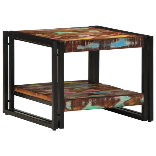 Masuta de cafea multicolora 50x50x38 cm lemn masiv recuperat - WALTI WALTI