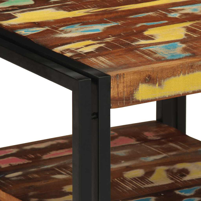 Masuta de cafea multicolora 50x50x38 cm lemn masiv recuperat - WALTI WALTI
