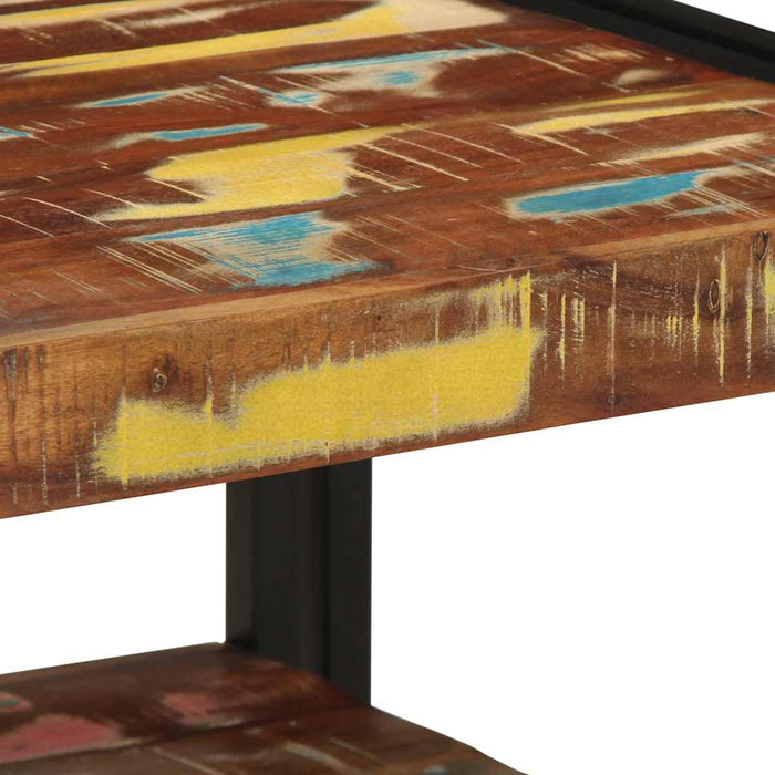 Masuta de cafea multicolora 50x50x38 cm lemn masiv recuperat - WALTI WALTI