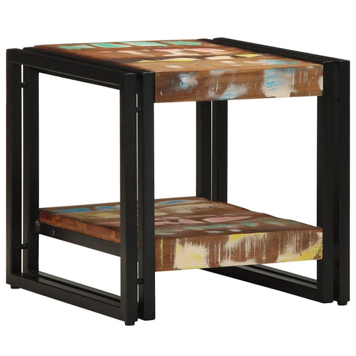 Masă de cafea Multicolour 40 x 40 x 38 cm Lemn recuperat masiv - WALTI WALTI