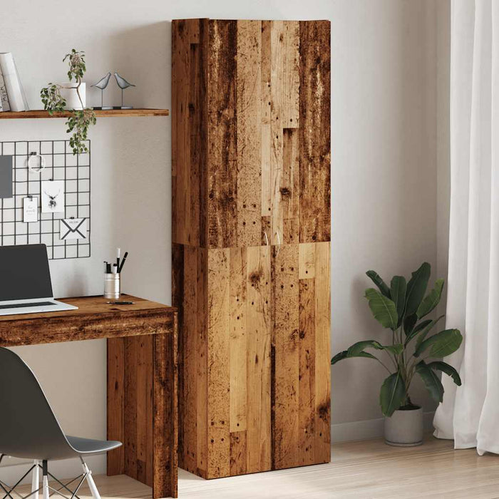 Dulap înalt, lemn vechi, 60x32x190 cm, lemn prelucrat - WALTI WALTI