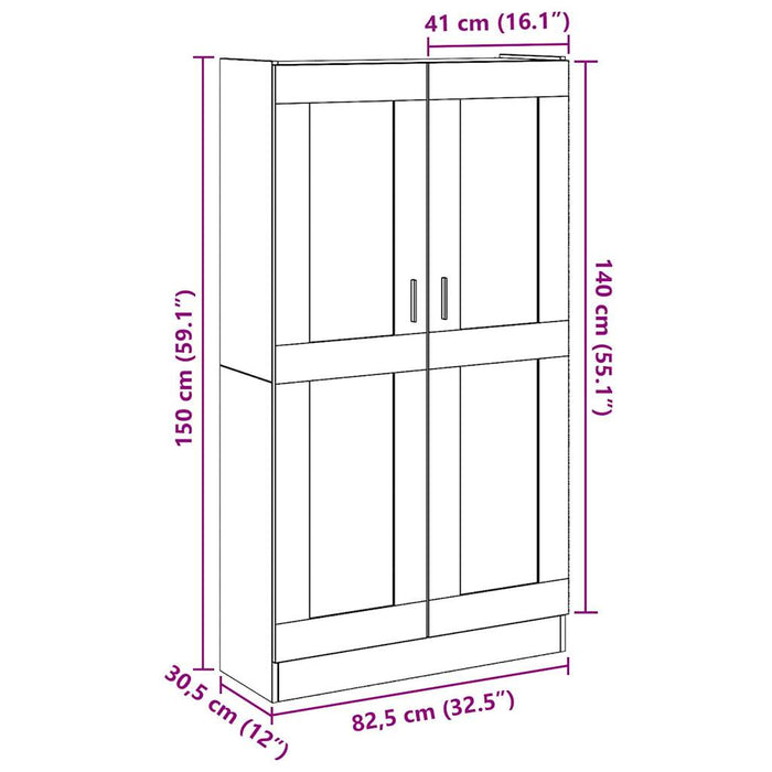 Dulap înalt, lemn vechi, 82,5x30,5x150 cm, lemn prelucrat - WALTI WALTI