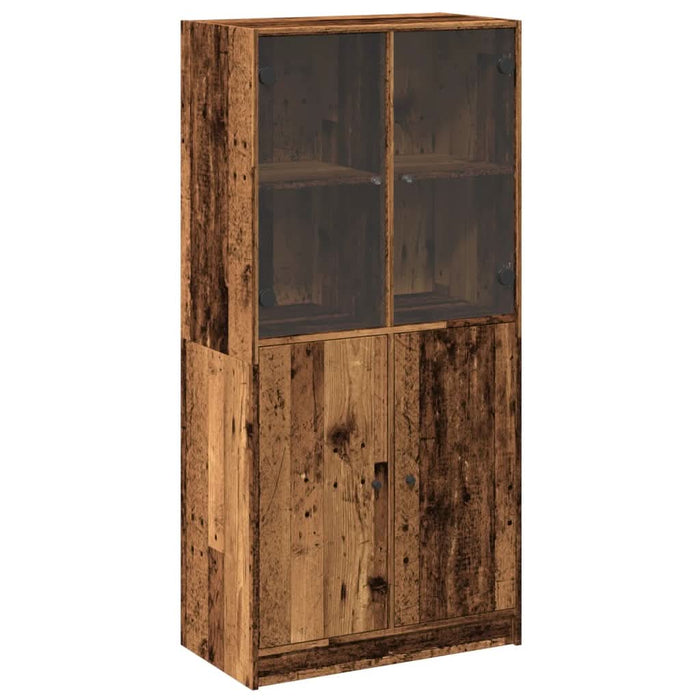 Dulap înalt cu uși, lemn vechi, 68x37x142 cm, lemn prelucrat - WALTI WALTI