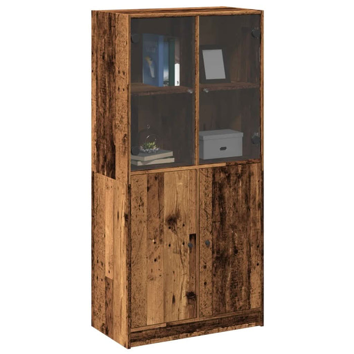 Dulap înalt cu uși, lemn vechi, 68x37x142 cm, lemn prelucrat - WALTI WALTI