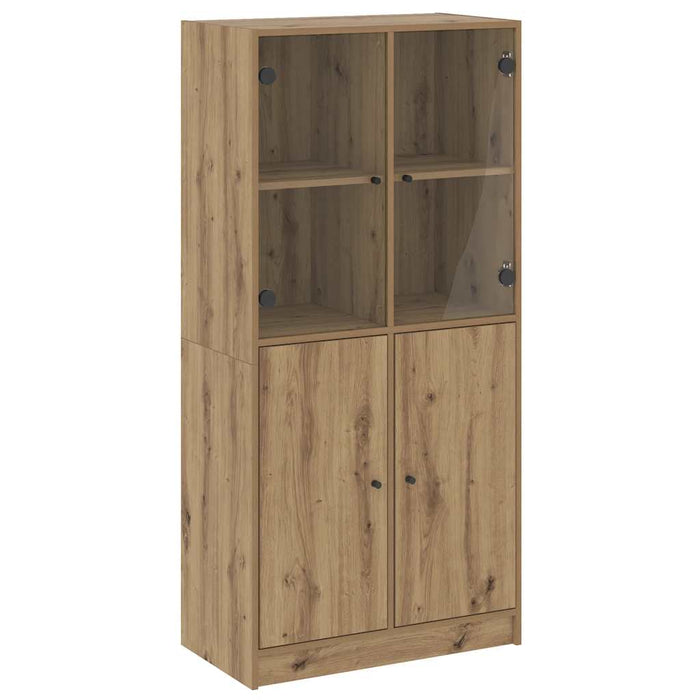 Dulap înalt cu uși stejar artizanal 68x37x142 cm lemn prelucrat - WALTI WALTI