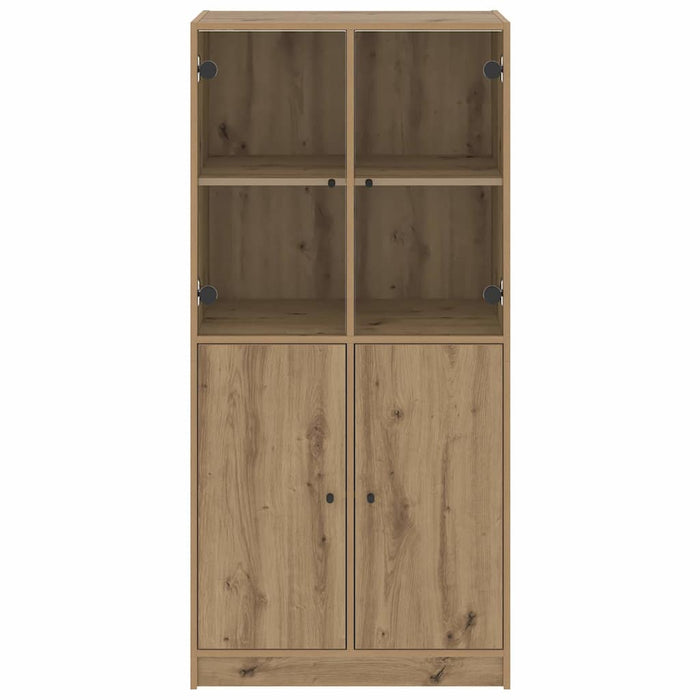 Dulap înalt cu uși stejar artizanal 68x37x142 cm lemn prelucrat - WALTI WALTI