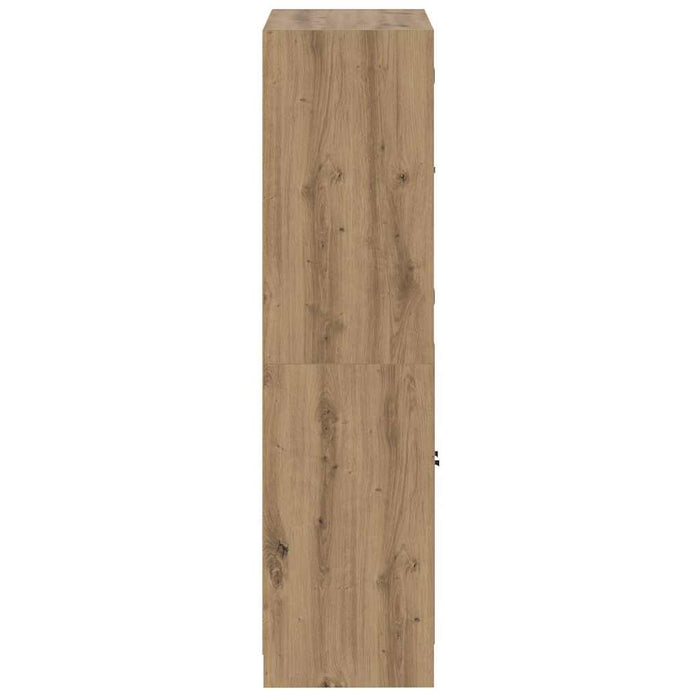 Dulap înalt cu uși stejar artizanal 68x37x142 cm lemn prelucrat - WALTI WALTI