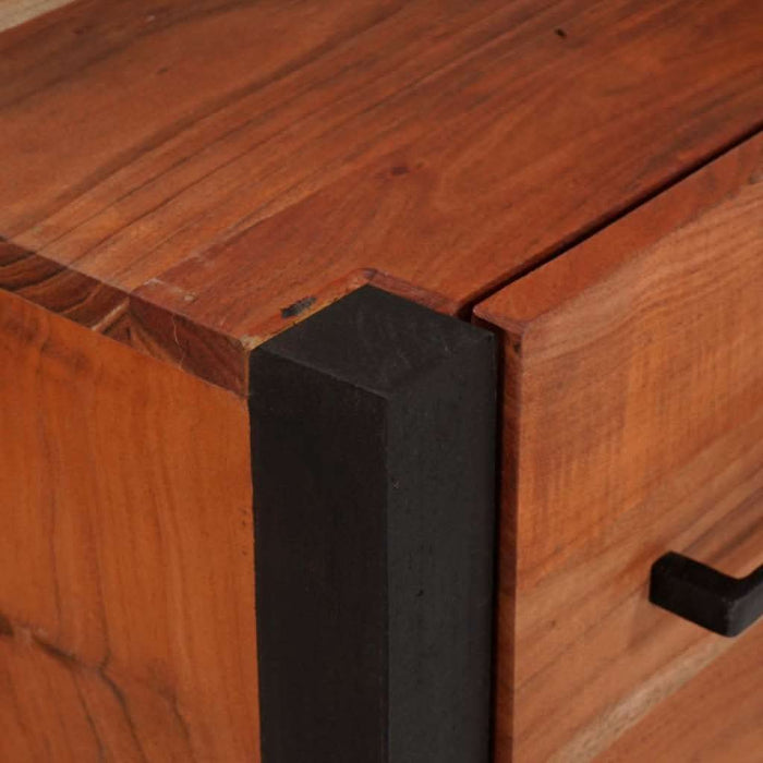 Bufet 3 pcs Maro 110 x 30 x 75 cm Lemn masiv de acacia - WALTI WALTI